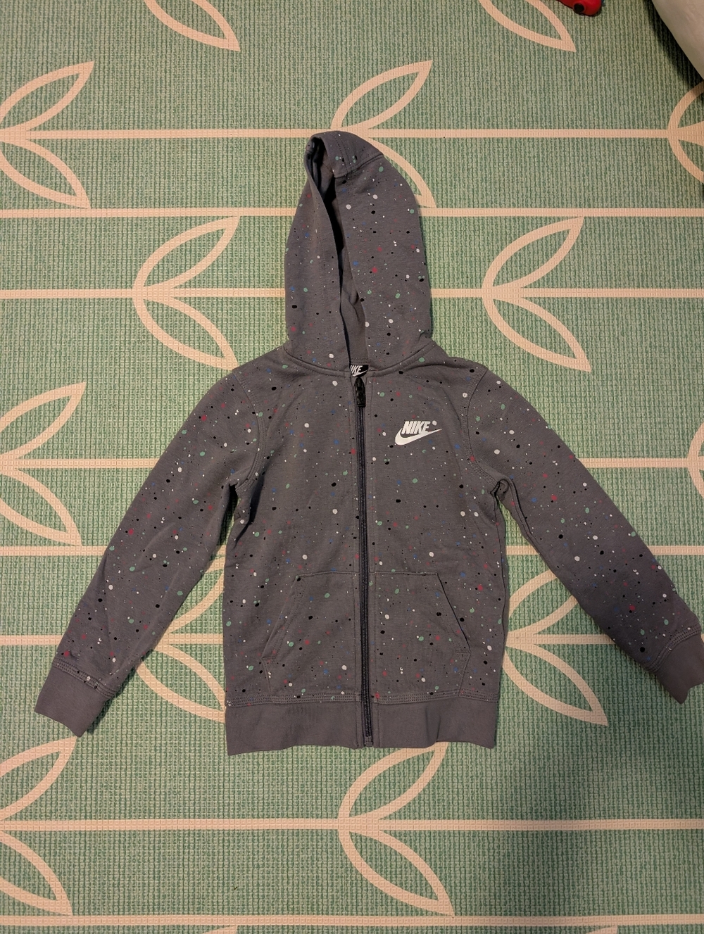 Nike Kids Gray Speckled Dots Full-Zip Hoodie
